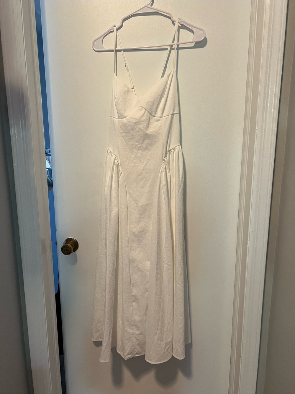 Amazon White Maxi Spaghetti Strap Dress